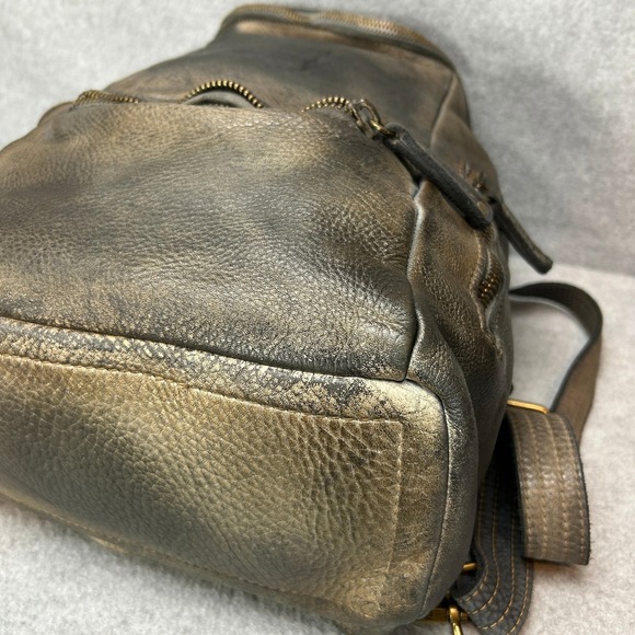Bayside 1984 Lusher Backpack Distressed Soft‎ Italian Leather Pewter Gray Boho main image 6